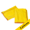 Offre : 5x chiffon à poussière coton 40 x 40 cm (2 pièces) - jaune SDR06165 - 1