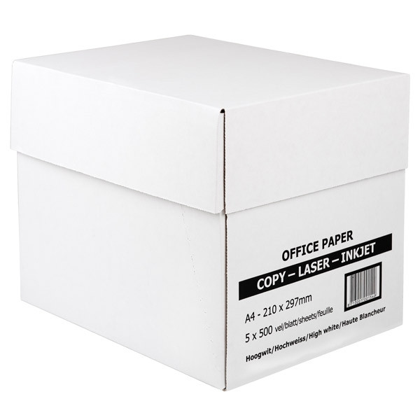 White label Papier à copier 1 boîte de 2500 feuilles A4 - 80 g/m²  065201 - 1