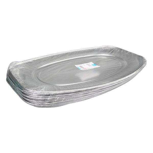 Plateau ovale en aluminium 550 mm (10 pièces) 402929 - 2