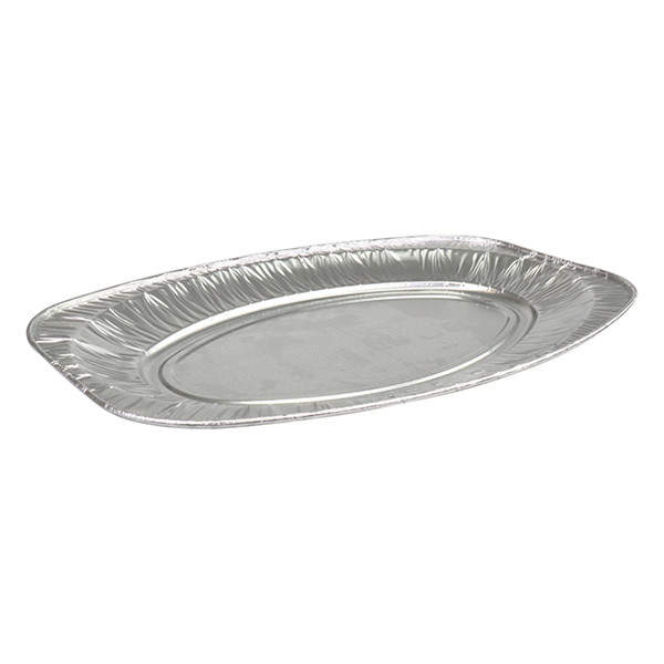 White label Plateau ovale jetable en aluminium 450 mm (10 pièces) 600121 402928 - 1