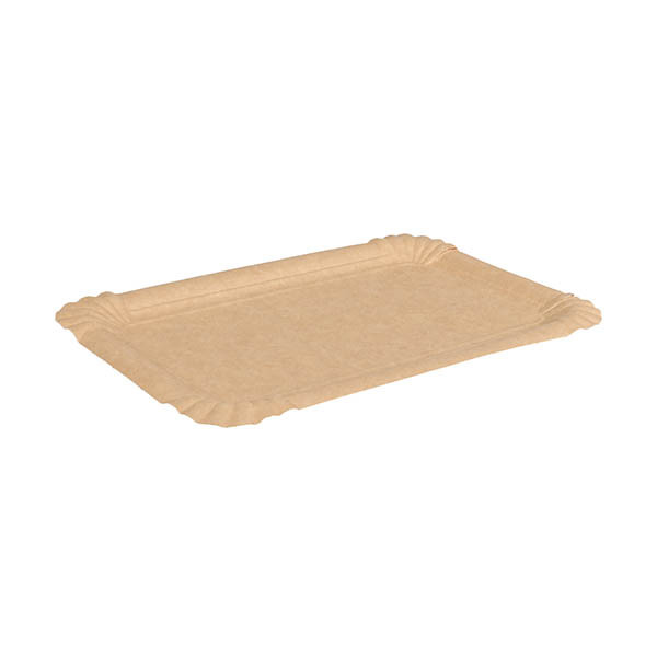 Plateau rectangulaire en carton 200 x 130 mm (100 pièces) - brun 423556 - 1