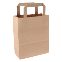 White label Sac en papier 180 x 220 x 80 mm (250 pièces) - marron 270786 402877