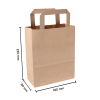 Sac en papier 180 x 220 x 80 mm (250 pièces) - marron 402877 - 3