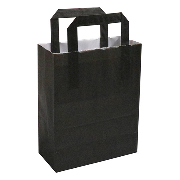 White label Sac en papier 180 x 220 x 80 mm (250 pièces) - noir 270790 402879 - 1