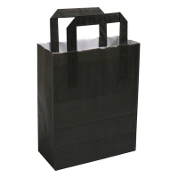 White label Sac en papier 180 x 220 x 80 mm (250 pièces) - noir 270790 402879