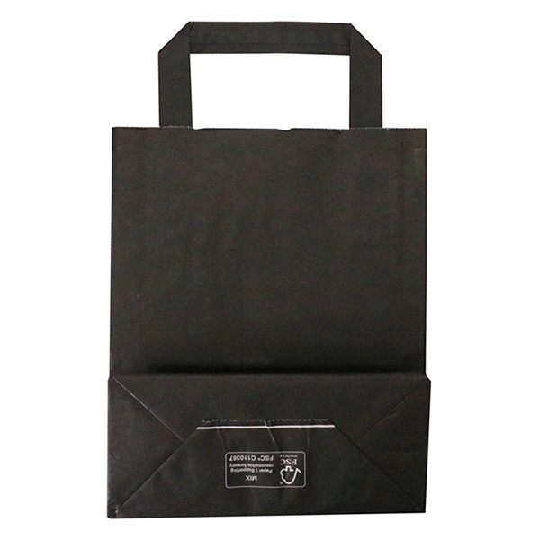 White label Sac en papier 180 x 220 x 80 mm (250 pièces) - noir 270790 402879 - 2