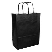 White label Sac en papier 180 x 240 x 80 mm (100 pièces) - noir 270678 402710