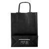 White label Sac en papier 180 x 240 x 80 mm (100 pièces) - noir 270678 402710 - 2