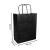 Sac en papier 180 x 240 x 80 mm (100 pièces) - noir 402710 - 3