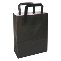 White label Sac en papier 220 x 280 x 100 mm (250 pièces) - noir 270791 402878