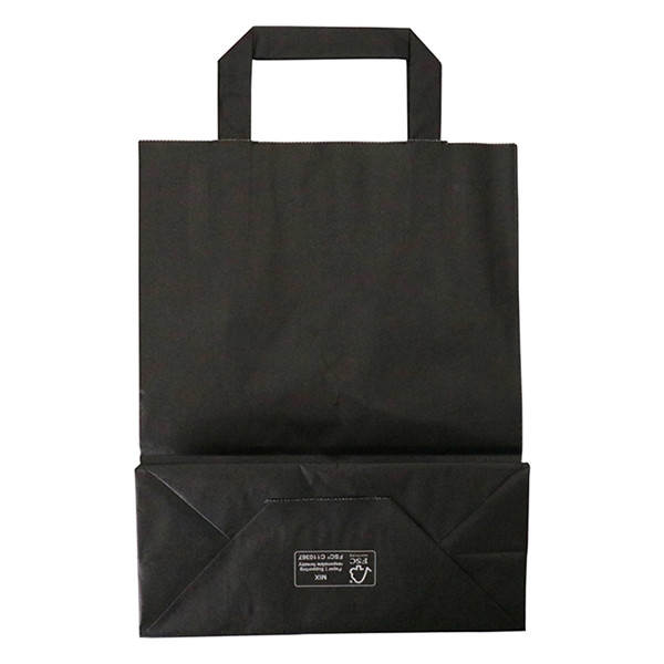 White label Sac en papier 220 x 280 x 100 mm (250 pièces) - noir 270791 402878 - 2