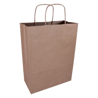 White label Sac en papier 260 x 340 x 120 mm (100 pièces) - marron 270669 402705