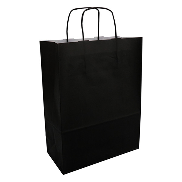 White label Sac en papier 260 x 350 x 120 mm (100 pièces) - noir 270679 402711 - 1