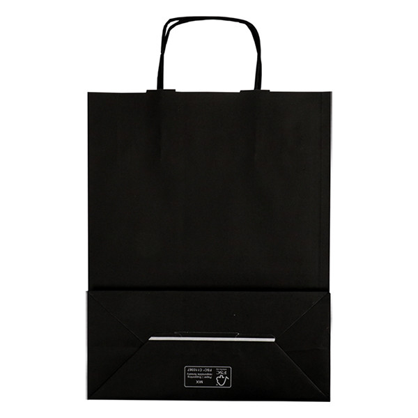 White label Sac en papier 260 x 350 x 120 mm (100 pièces) - noir 270679 402711 - 2