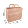 Sac en papier 320 x 270 x 160 mm (250 pièces) - marron 402875 - 3
