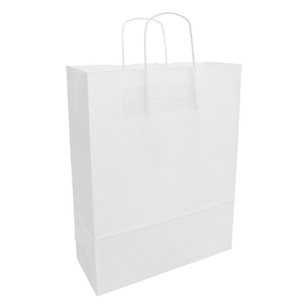 White label Sac en papier 320 x 410 x 120 mm (100 pièces) - blanc 270675 402709 - 1