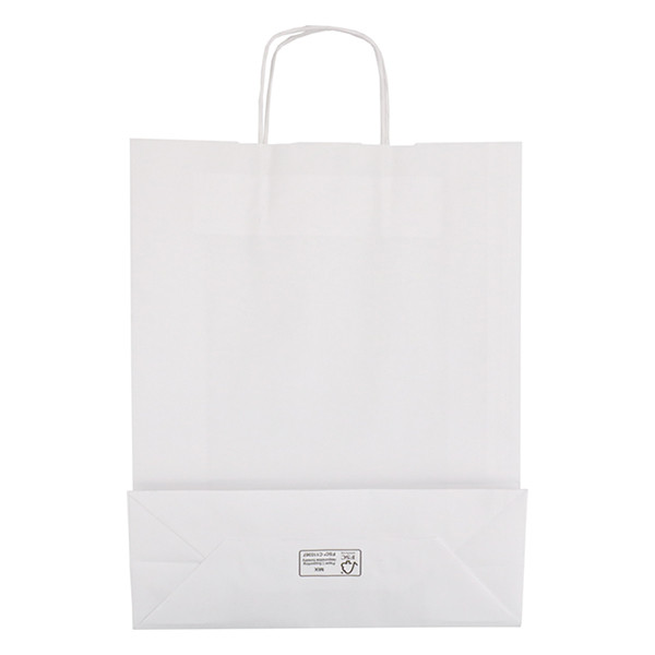 White label Sac en papier 320 x 410 x 120 mm (100 pièces) - blanc 270675 402709 - 2