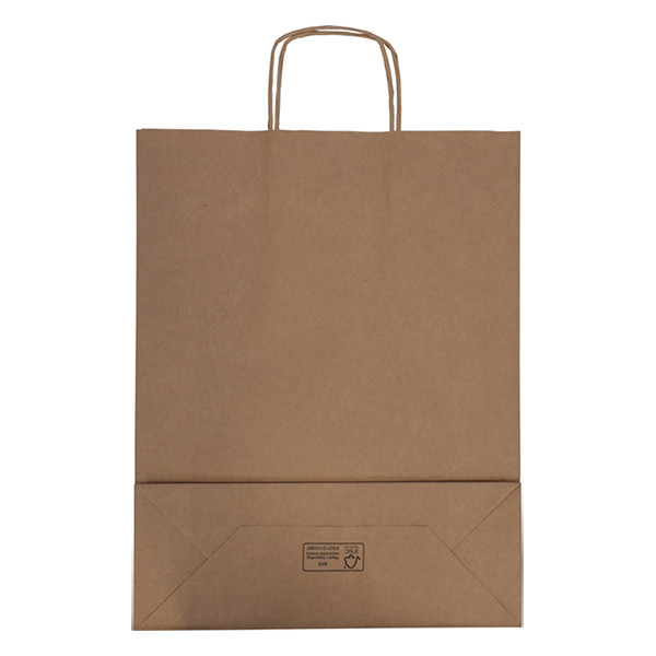 White label Sac en papier 320 x 410 x 120 mm (100 pièces) - marron 270670 402706 - 2