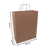 Sac en papier 320 x 410 x 120 mm (100 pièces) - marron 402706 - 3
