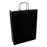 White label Sac en papier 320 x 410 x 120 mm (100 pièces) - noir 270680 402712