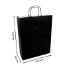 Sac en papier 320 x 410 x 120 mm (100 pièces) - noir 402712 - 3