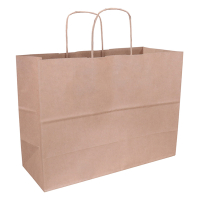 White label Sac en papier 350 x 260 x 140 mm (100 pièces) - marron 270676 402874