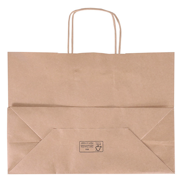 White label Sac en papier 350 x 260 x 140 mm (100 pièces) - marron 270676 402874 - 2