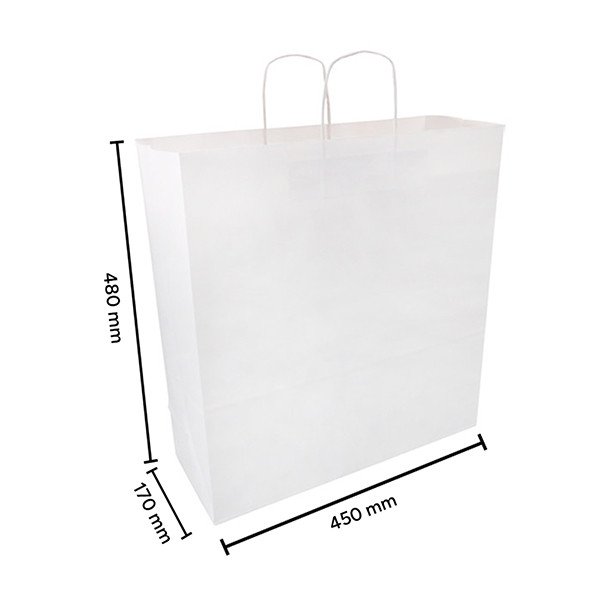 Sac en papier 450 x 480 x 170 mm (100 pièces) - blanc 402708 - 3