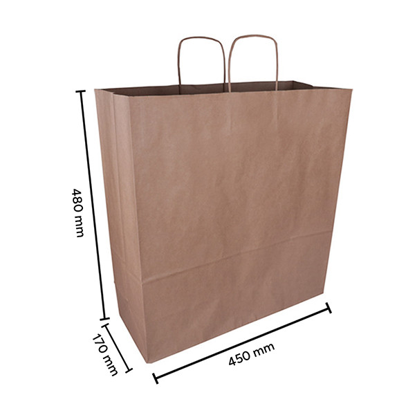 Sac en papier 450 x 480 x 170 mm (100 pièces) - marron 402707 - 3