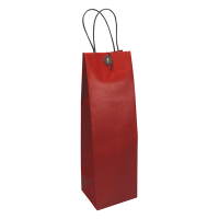White label Sac en papier pour bouteille de vin avec fermeture - rouge (10 pièces) 269878 402888