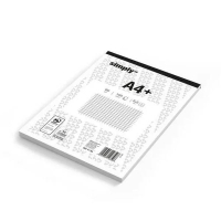 Simply A4 bloc-notes quadrillé 5 mm 60 g/m² 100 feuilles (5 pièces) 068822