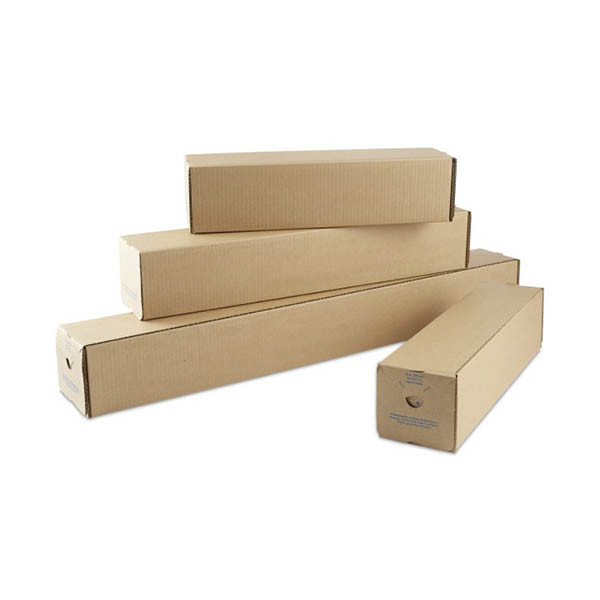 Tube d’expédition carré simple cannelure cannelure B 105 x 105 x 1100 mm (20 pièces) - brun 209761 - 1