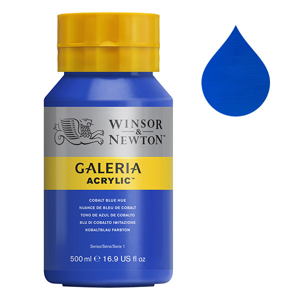 Winsor & NewtonGaleria peinture acrylique (500 ml) - 179 nuance bleu de cobalt 2150179 410071 - 1