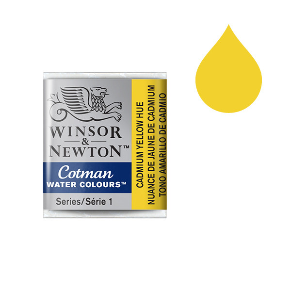 Winsor & Newton Cotman aquarelle (demi-godet) - 109 nuance de jaune de cadmium 410473 - 1