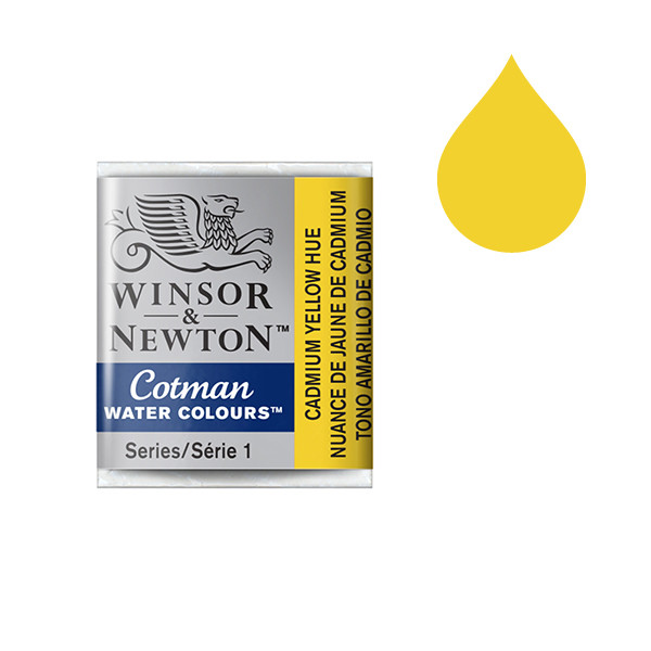 Winsor & Newton Cotman aquarelle (demi-godet) - 109 nuance de jaune de cadmium 301109 410473 - 1