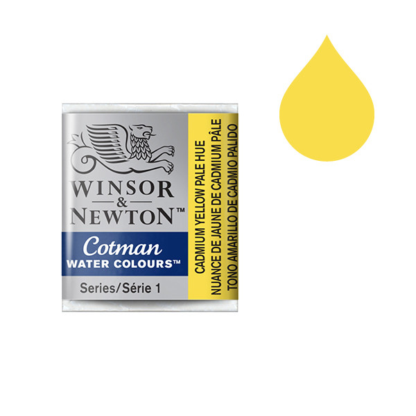 Winsor & Newton Cotman aquarelle (demi-godet) - 119 nuance de jaune de cadmium pâle 301119 410474 - 1
