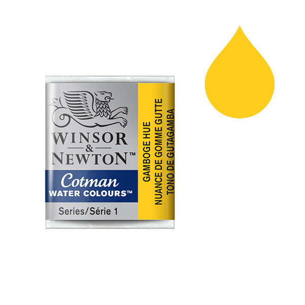 Winsor & Newton Cotman aquarelle (demi-godet) - 266 nuance de gomme-Gutte 301266 410480 - 1