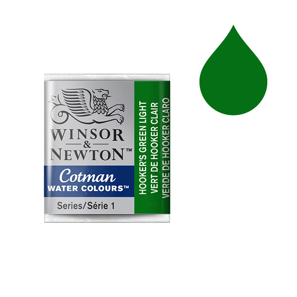 Winsor & Newton Cotman aquarelle (demi-godet) - 314 vert de Hooker clair 301314 410482 - 1