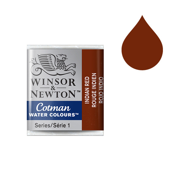 Winsor & Newton Cotman aquarelle (demi-godet) - 317 rouge indien 301317 410483 - 1