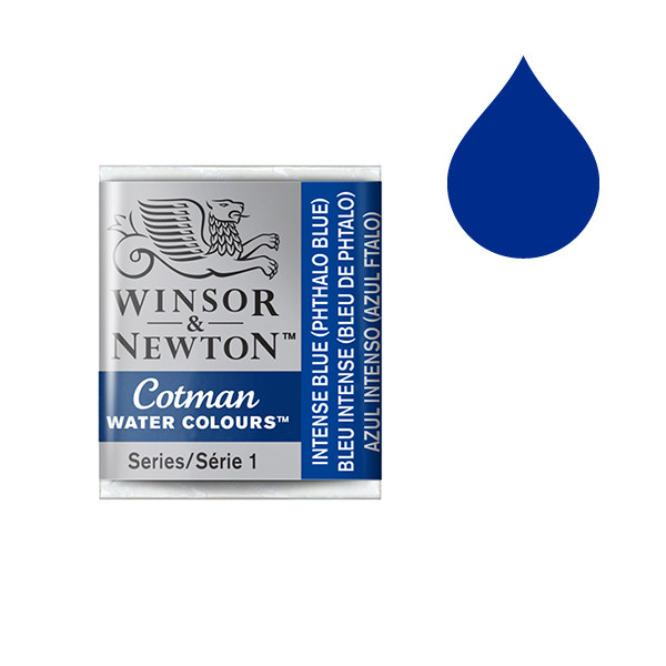 Winsor & Newton Cotman aquarelle (demi-godet) - 327 bleu intense 301327 410485 - 1