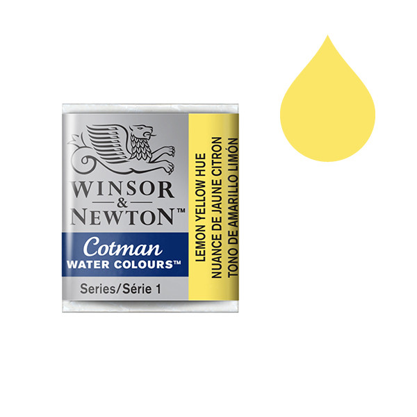 Winsor & Newton Cotman aquarelle (demi-godet) - 346 nuance de jaune citron 301346 410489 - 1