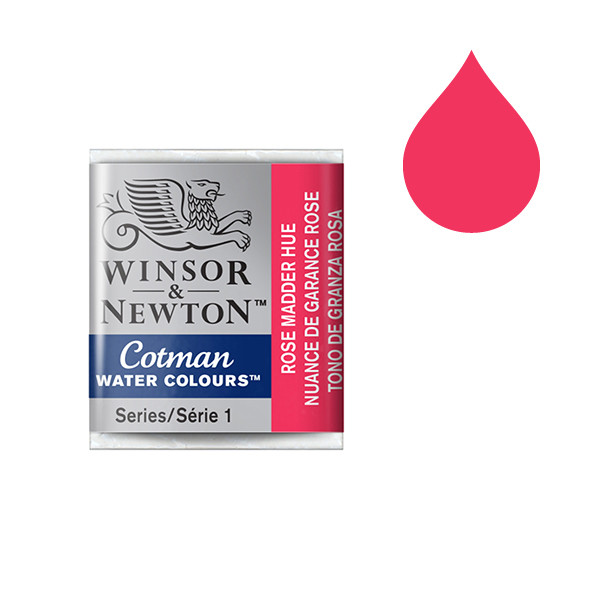 Winsor & Newton Cotman aquarelle (demi-godet) - 580 garance de rose nuancé 301580 410498 - 1