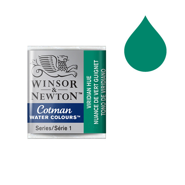 Winsor & Newton Cotman aquarelle (demi-godet) - 696 nuance de vert Guignet 301696 410504 - 1