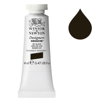 Winsor & Newton Designers gouache 335 (14 ml) - noir de jais 0605335 8840476 410643