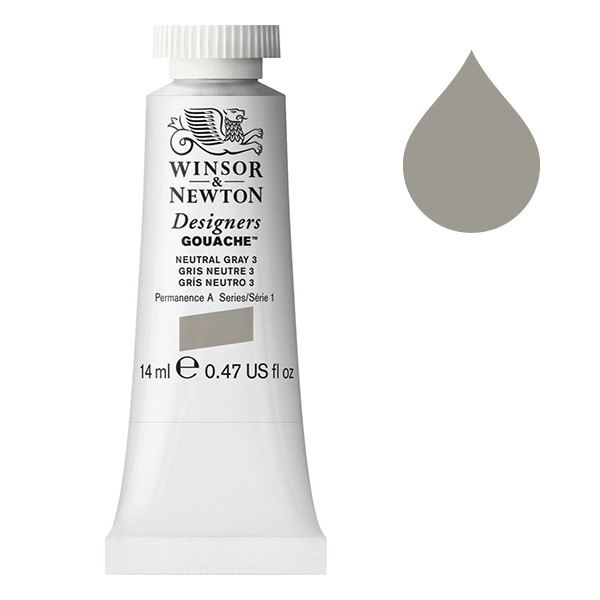 Winsor & Newton Designers gouache 436 (14 ml) - gris neutre 0605436 410661 - 1