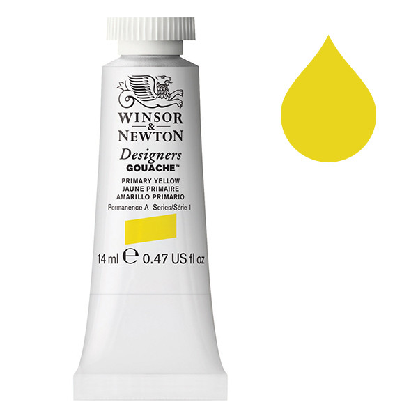 Winsor & Newton Designers gouache 527 (14 ml) - jaune primaire 0605527 410664 - 1