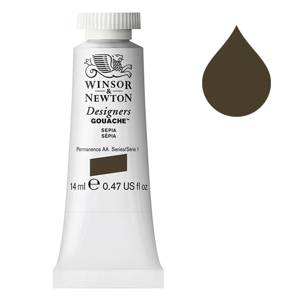 Winsor & Newton Designers gouache 609 (14ml) - sépia 0605609 410671 - 1