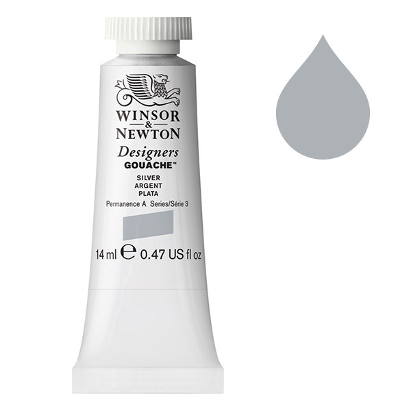 Winsor & Newton Designers gouache 617 (14ml) - argent 0605617 410665 - 1