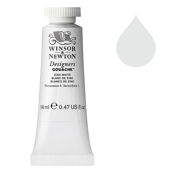 Winsor & Newton Designers gouache 748 (14 ml) - blanc de zinc 0605748 410611 - 1