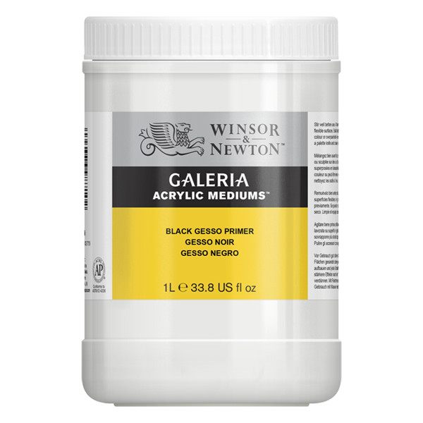 Winsor & Newton Galeria Gesso primer (1 litre) - noir 3054825 410220 - 1